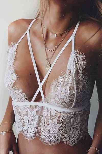 Merry See Dantel Sütyen külot Takım Beyaz