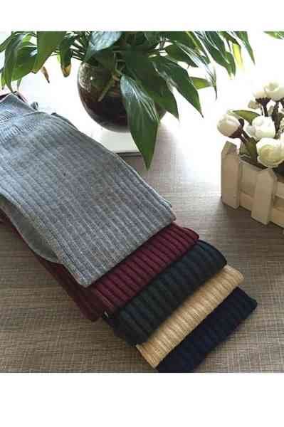 Merry See Parfümlü Örgü Diz Üstü Çorap Gri