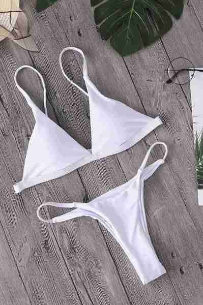 Angelsin Üçgen Bikini Takım Beyaz