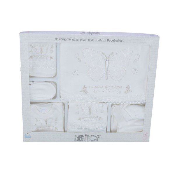 Bebitof Kelebekli Nakışlı 10 Lu Hastane Çıkışı