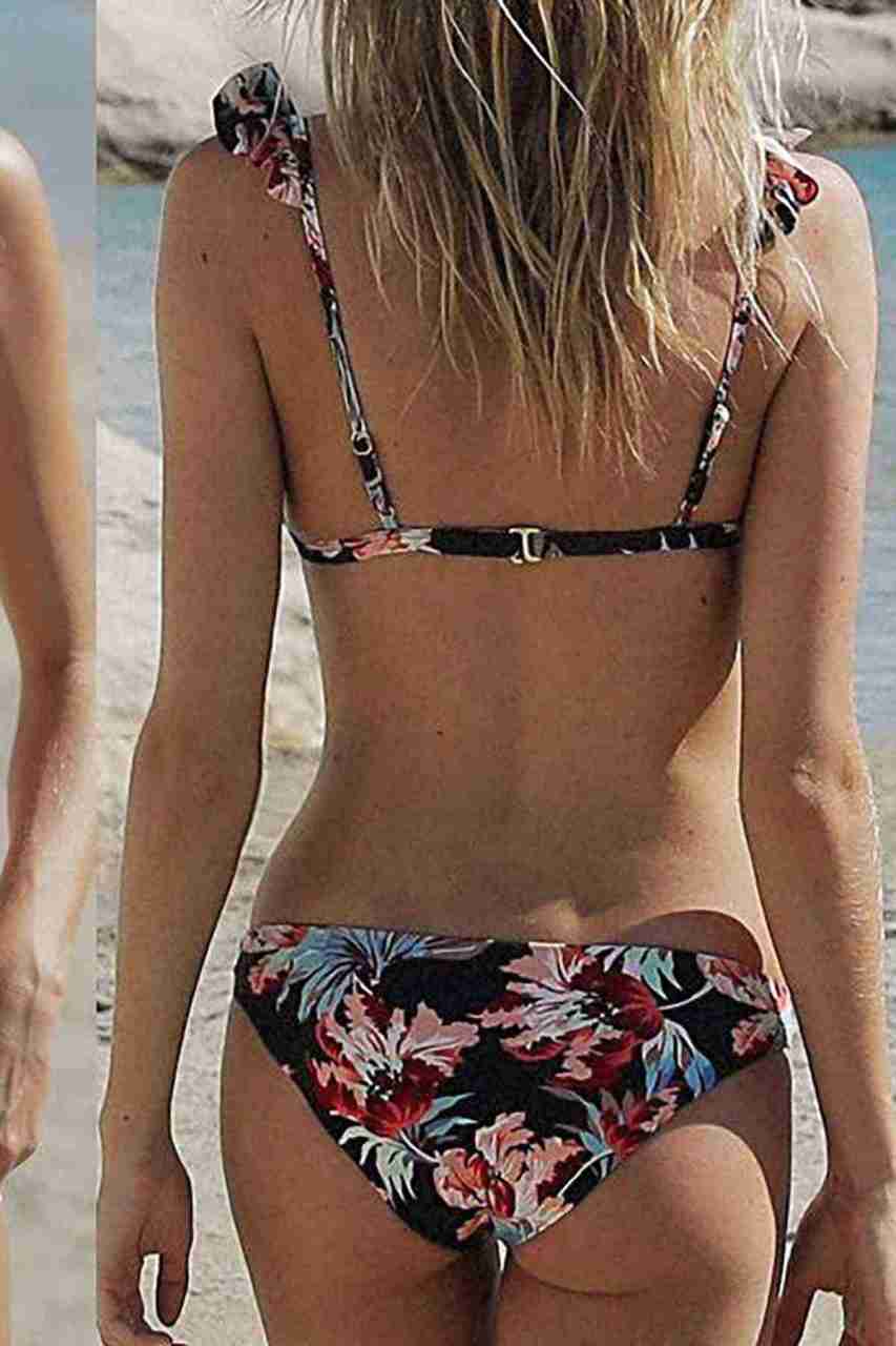 Angelsin Desenli Bikini Alt Çok Renkli