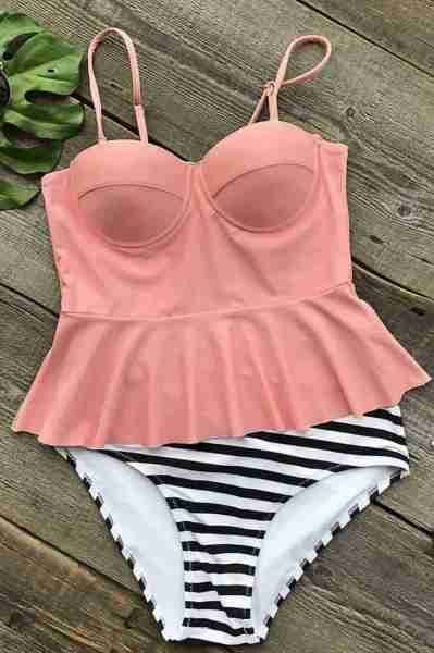 Angelsin Yüksek Bel Bikini Alt Çok Renkli
