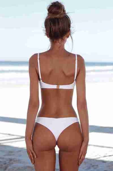 Angelsin Bikini Tek Üst Beyaz