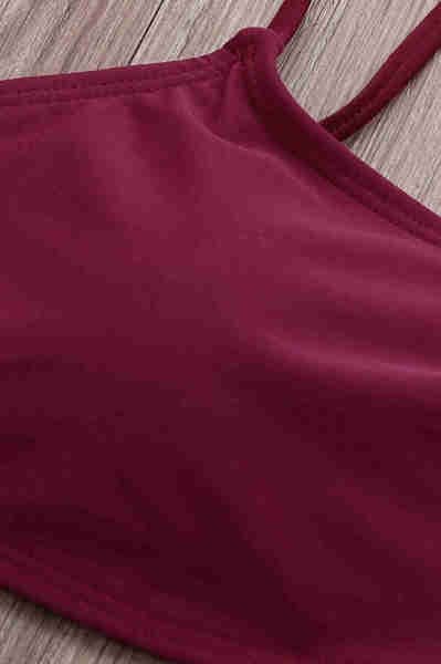 Angelsin Bikini Tek Üst Bordo