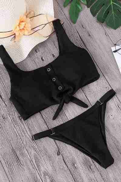 Angelsin Siyah Bikini Alt Siyah