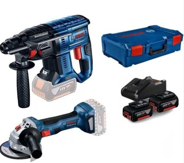 Bosch GBH 180 + GWS 180-LI + 18v 2x4.0 Ah Akülü Set }}