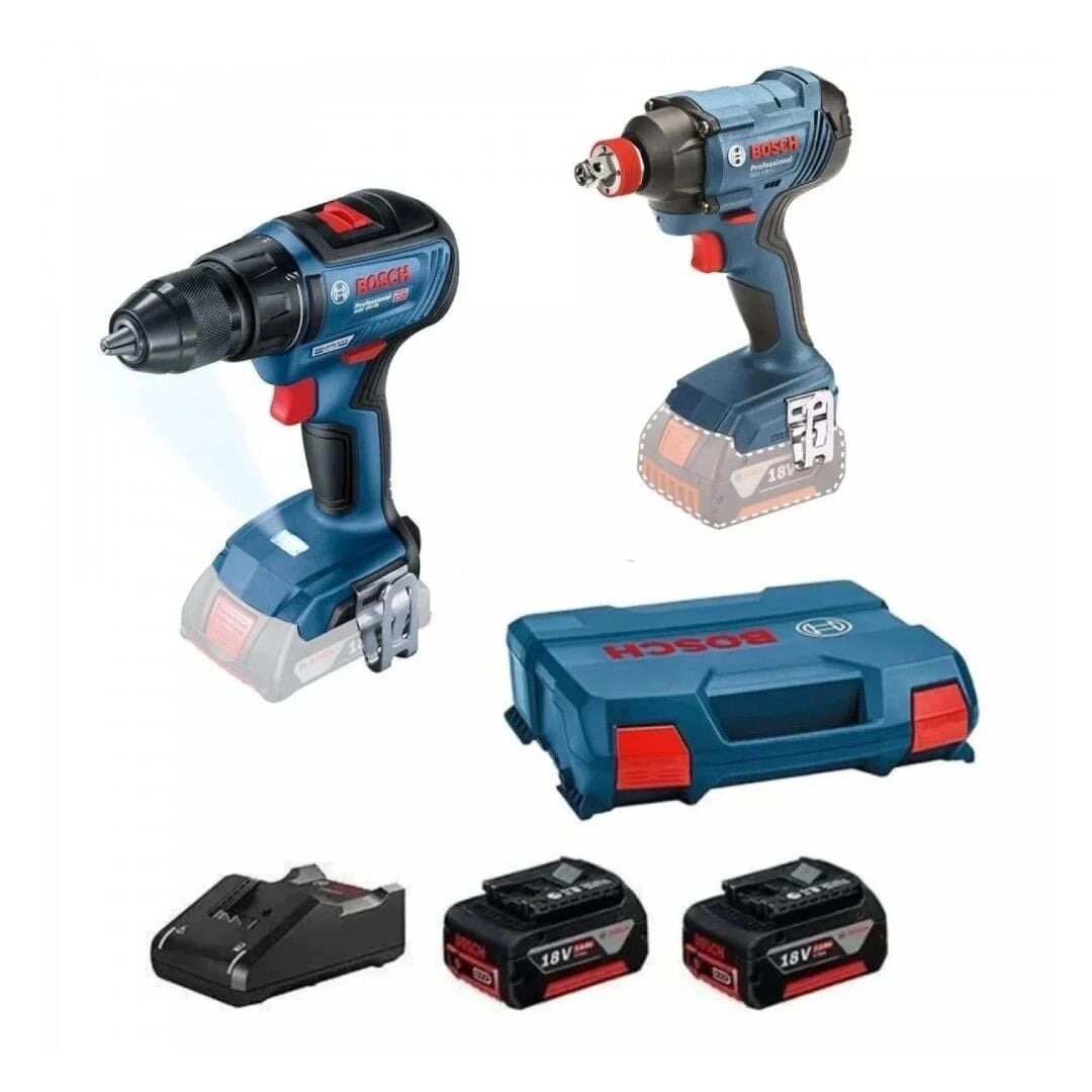 Bosch GDX 180-LI + GSR 18V-50 + 18v 2x 5.0 Ah Akülü Set }}