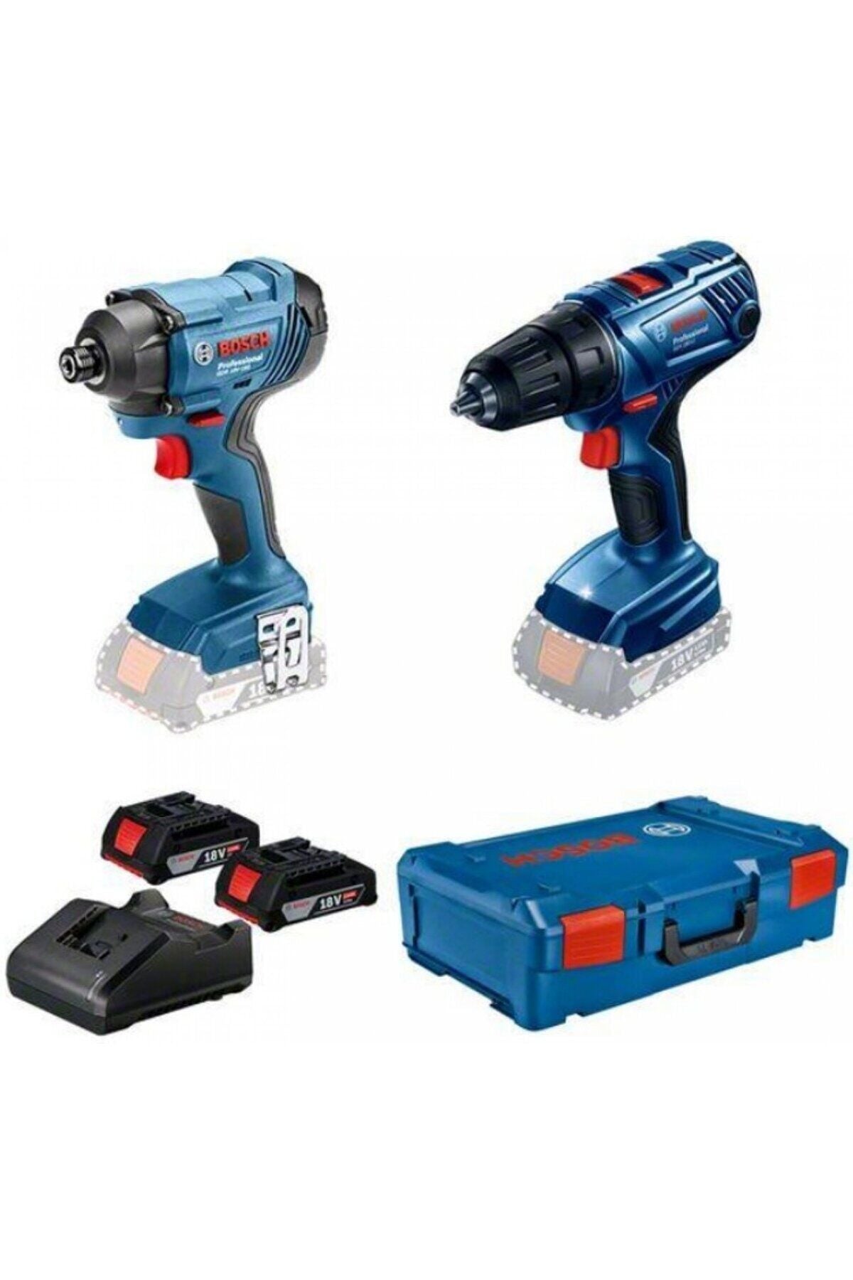 Bosch Gsr 180 + Gdr 18v-160 + 18v 2 X 2.0 Ah Akülü Set }}